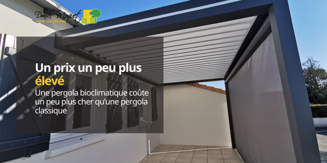 Une pergola bioclimatique coûte un peu plus cher qu’une pergola classique