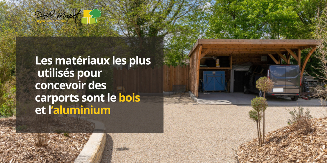 Les matériaux les plus utilisés pour concevoir des carports sont le bois et l’aluminium